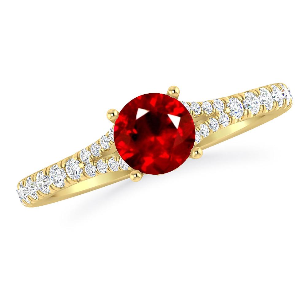 Yellow Gold - Ruby