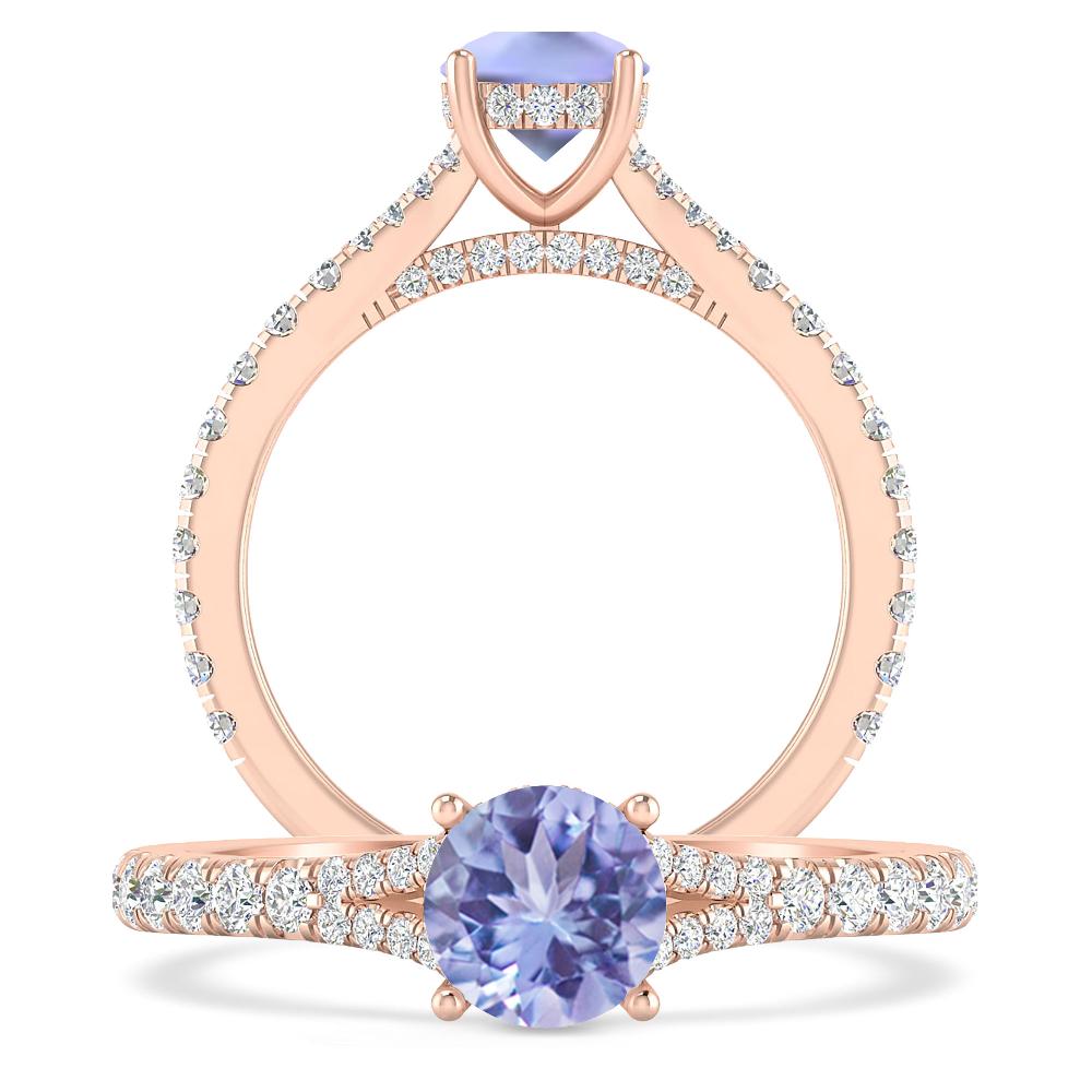 Rose Gold - Tanzanite