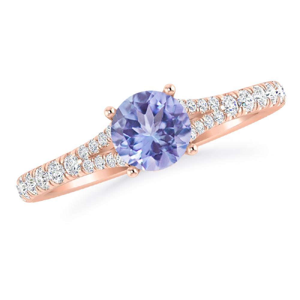 Rose Gold - Tanzanite