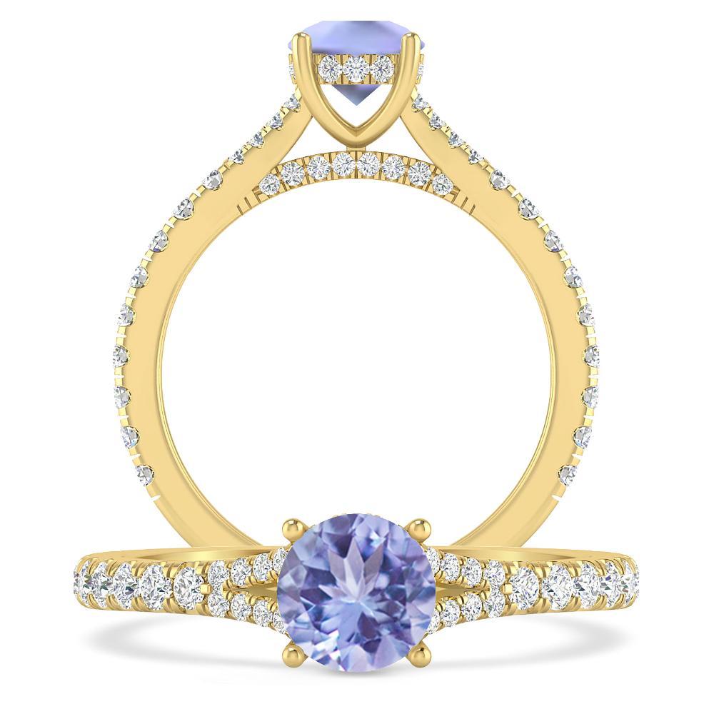 Yellow Gold - Tanzanite