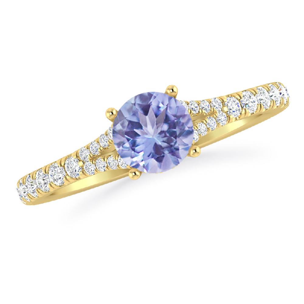 Yellow Gold - Tanzanite