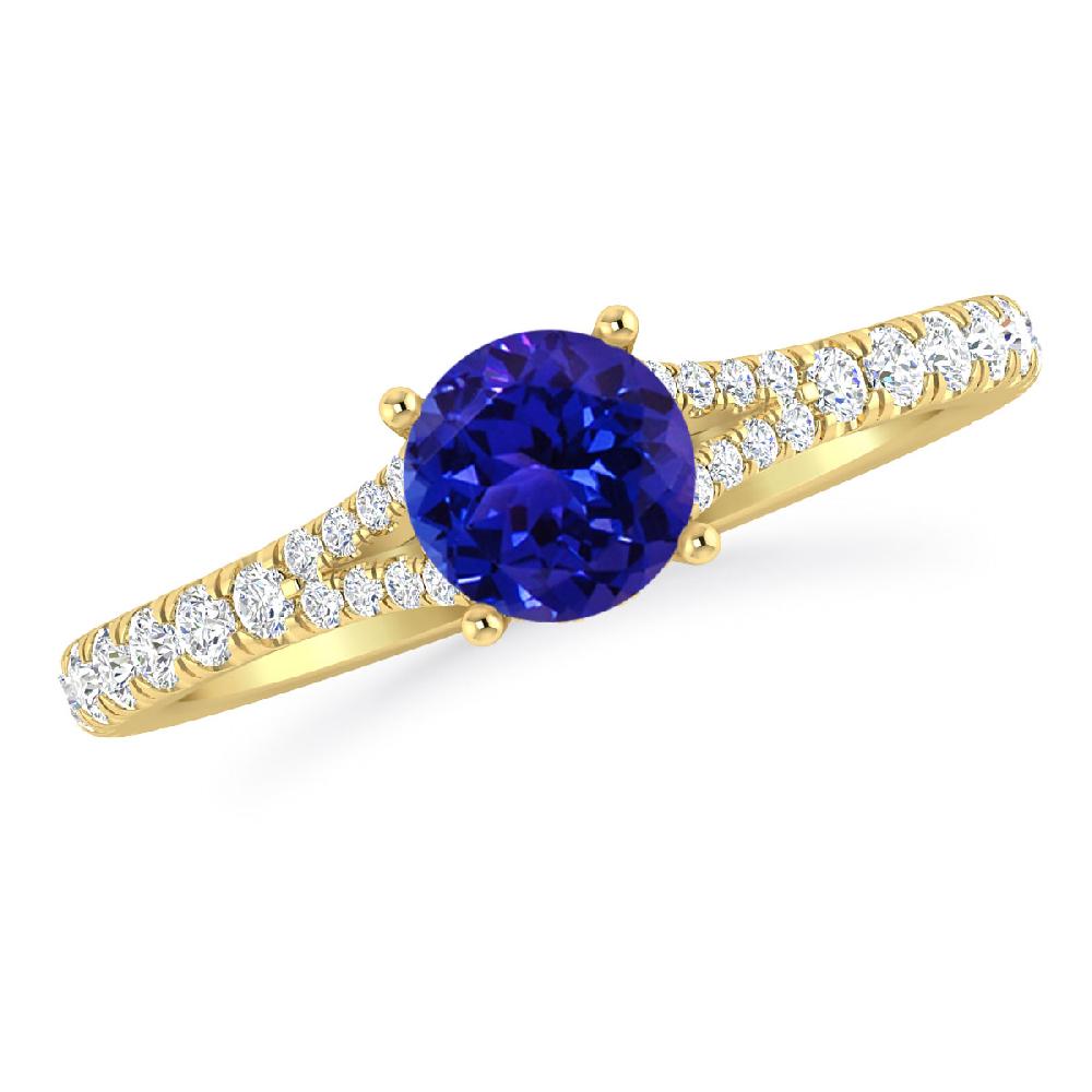 Yellow Gold - Tanzanite