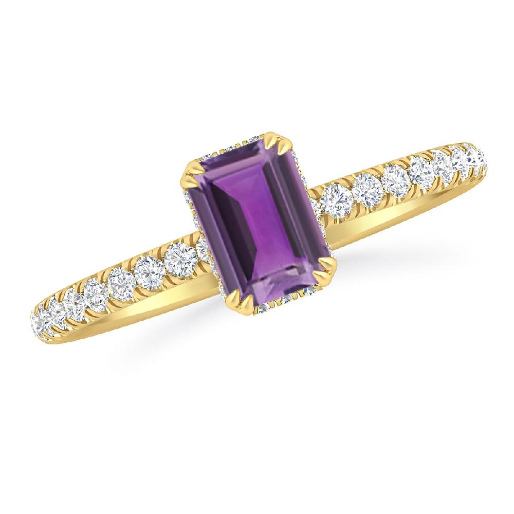 Yellow Gold - Amethyst