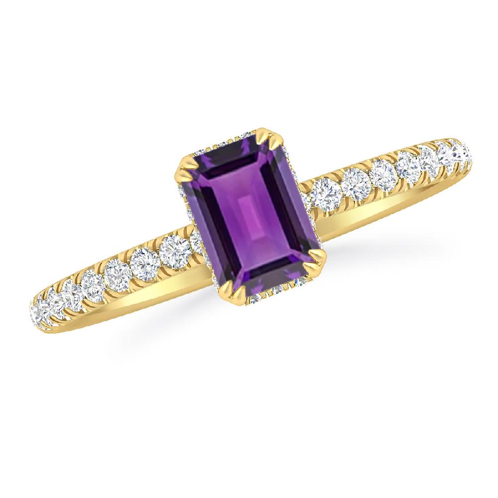 Yellow Gold - Amethyst