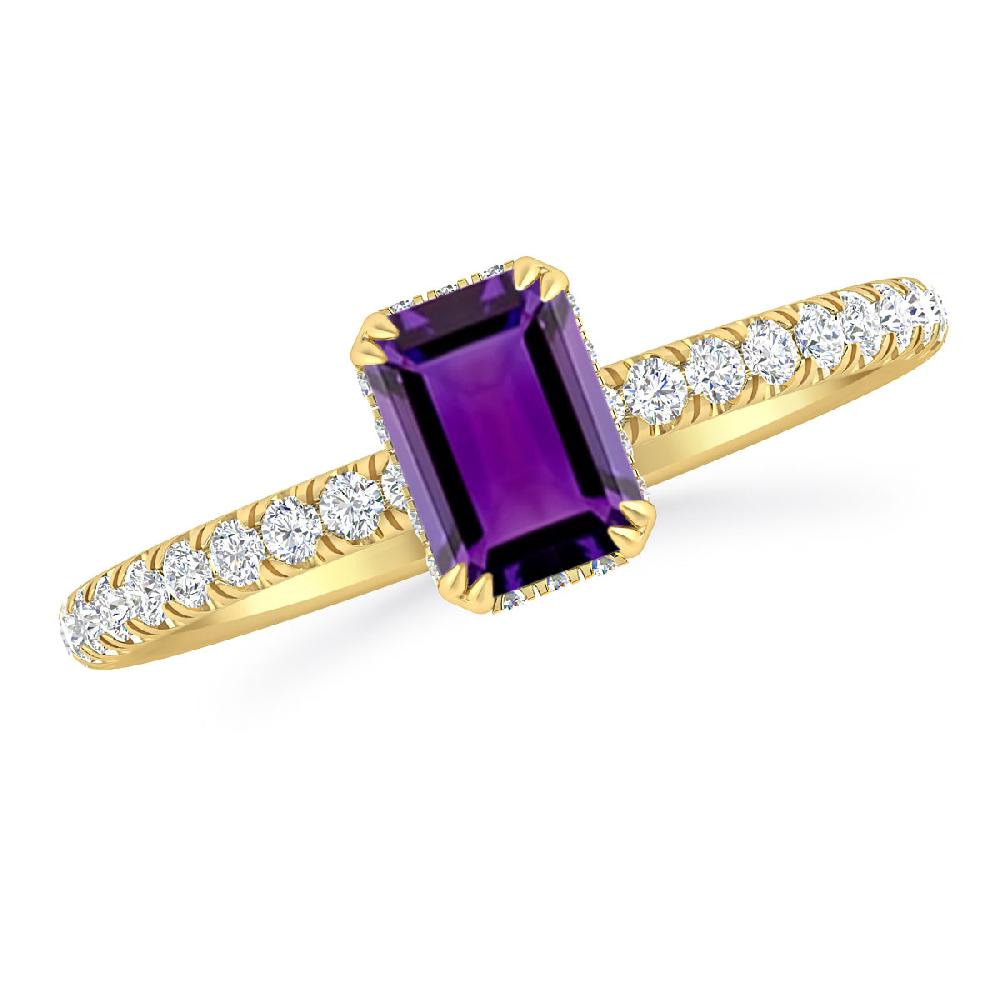 Yellow Gold - Amethyst