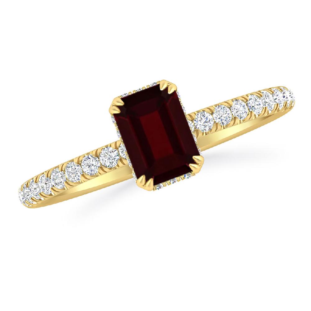 Yellow Gold - Garnet