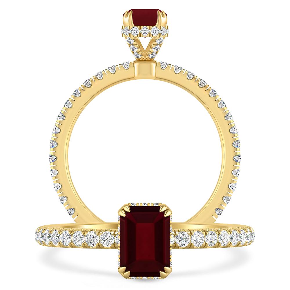 Yellow Gold - Garnet