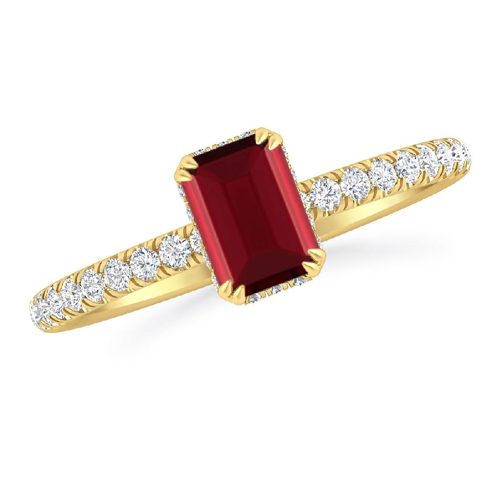 Yellow Gold - Garnet