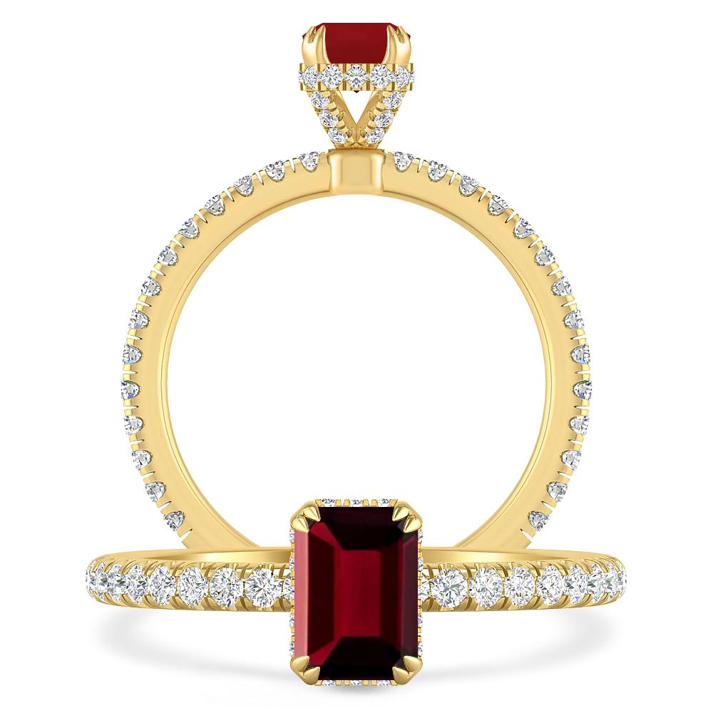 Yellow Gold - Garnet