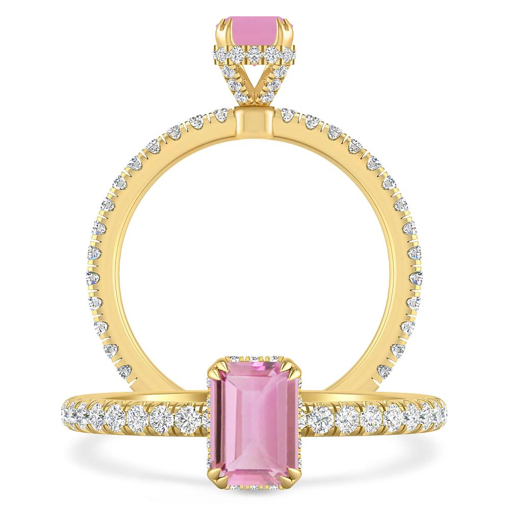 Yellow Gold - Pink Tourmaline