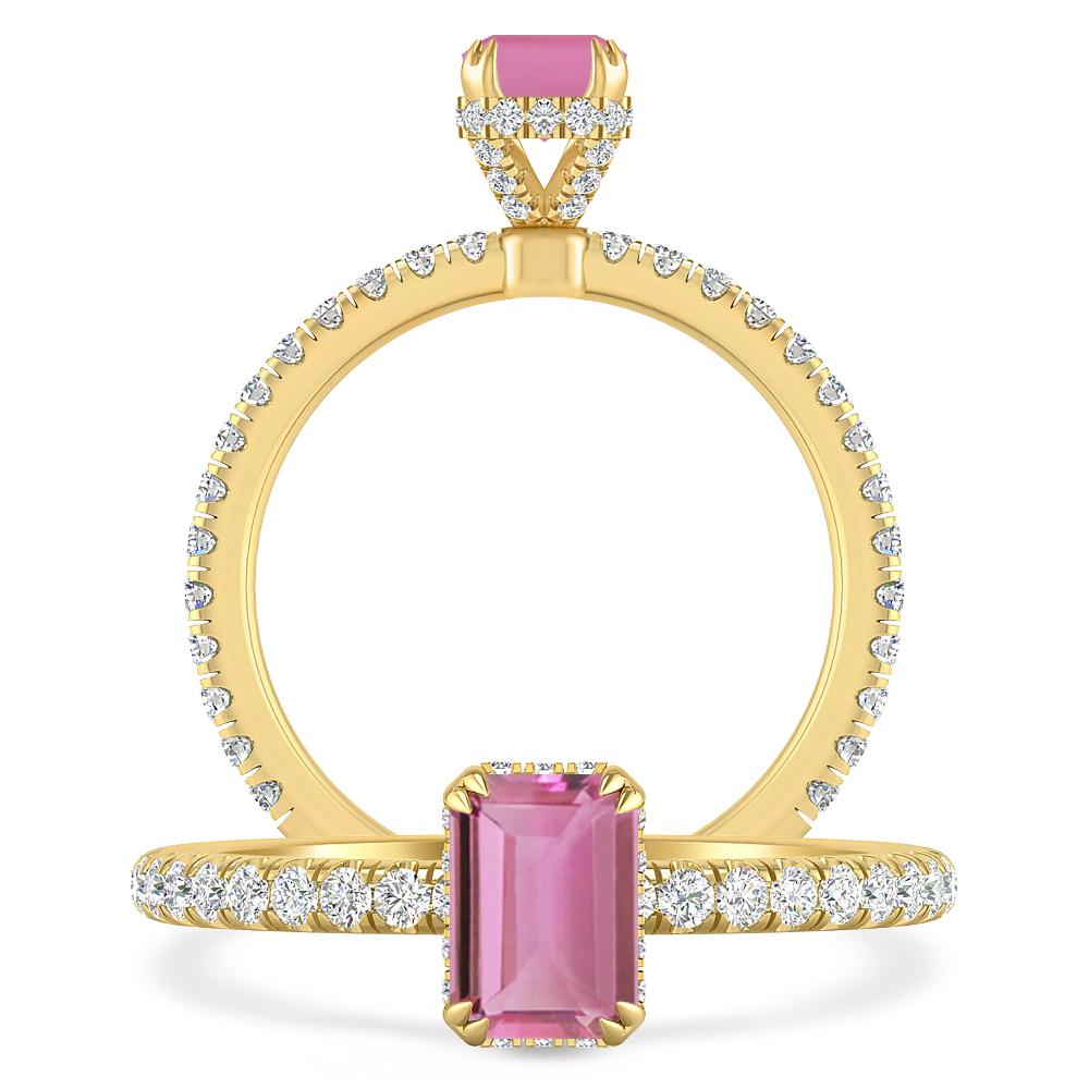 Yellow Gold - Pink Tourmaline