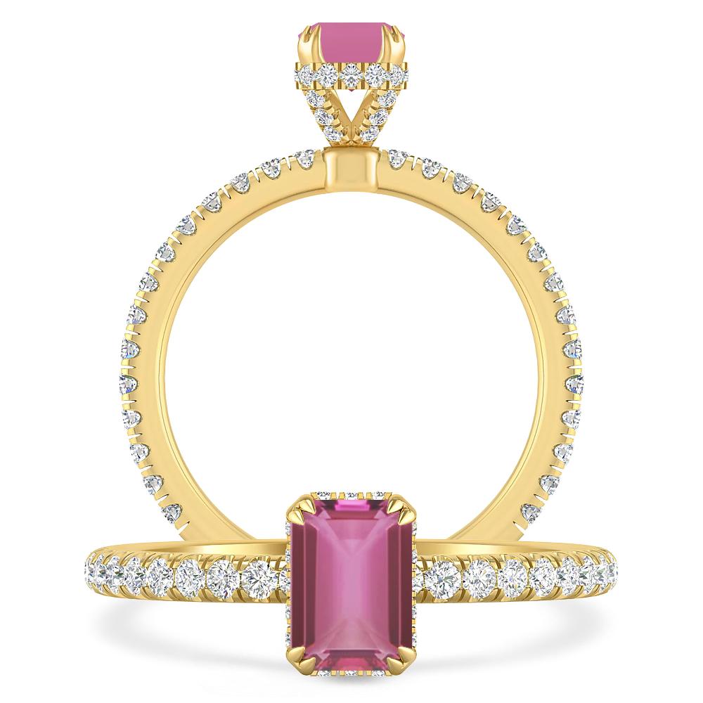 Yellow Gold - Pink Tourmaline