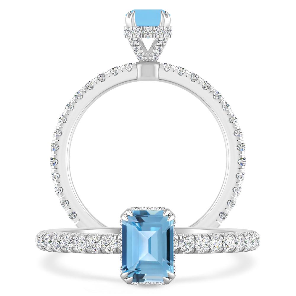 White Gold - Blue Topaz