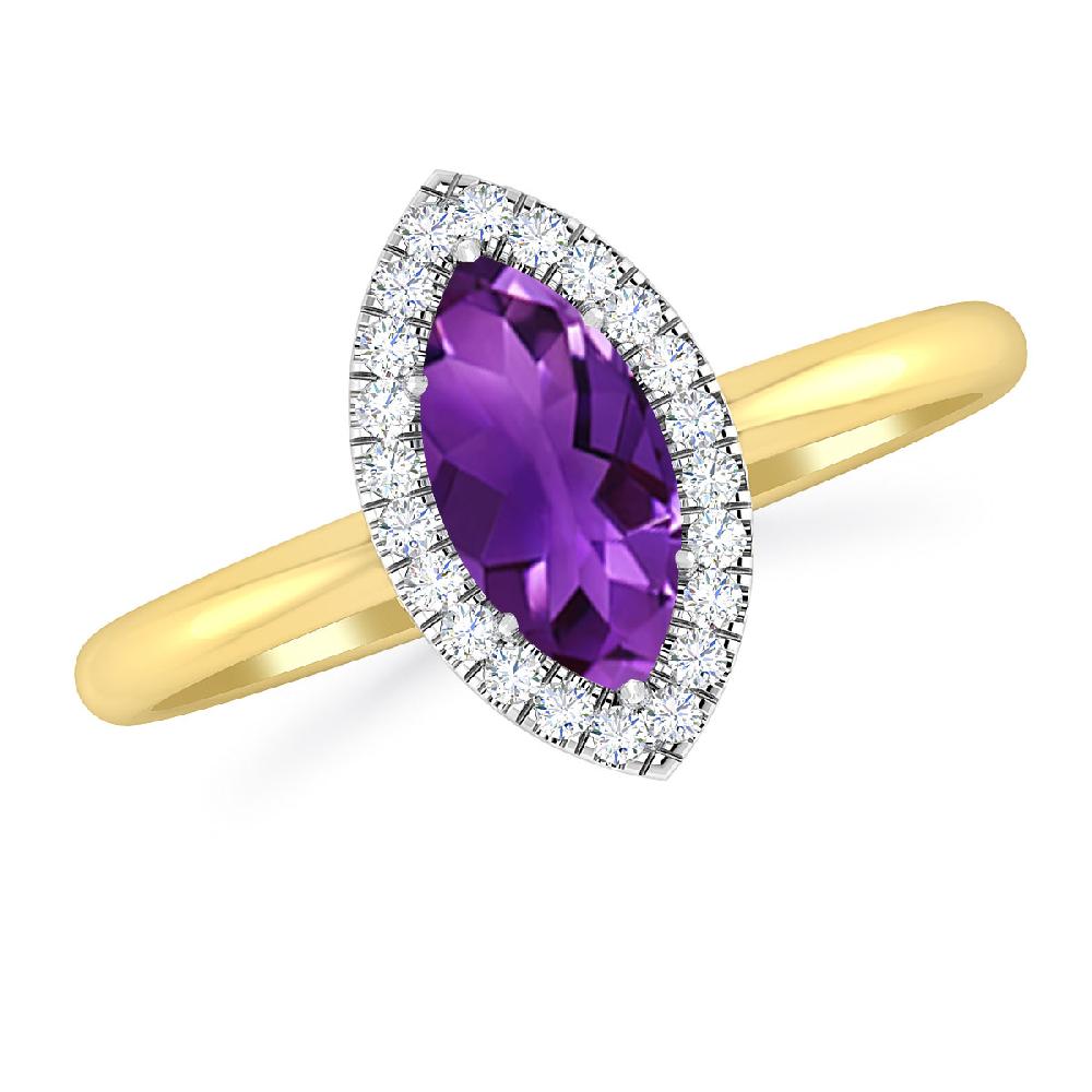 Yellow Gold - Amethyst