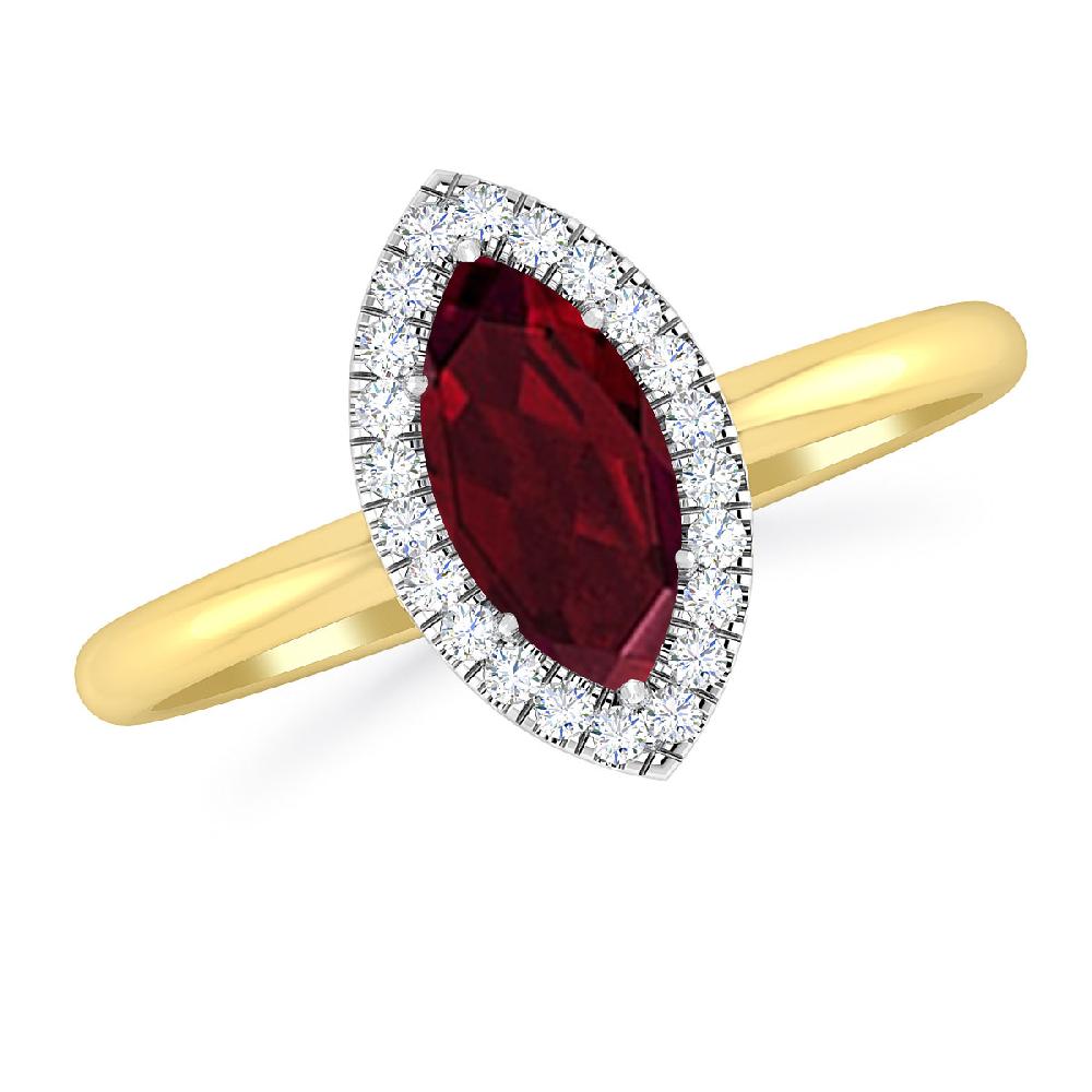 Yellow Gold - Garnet