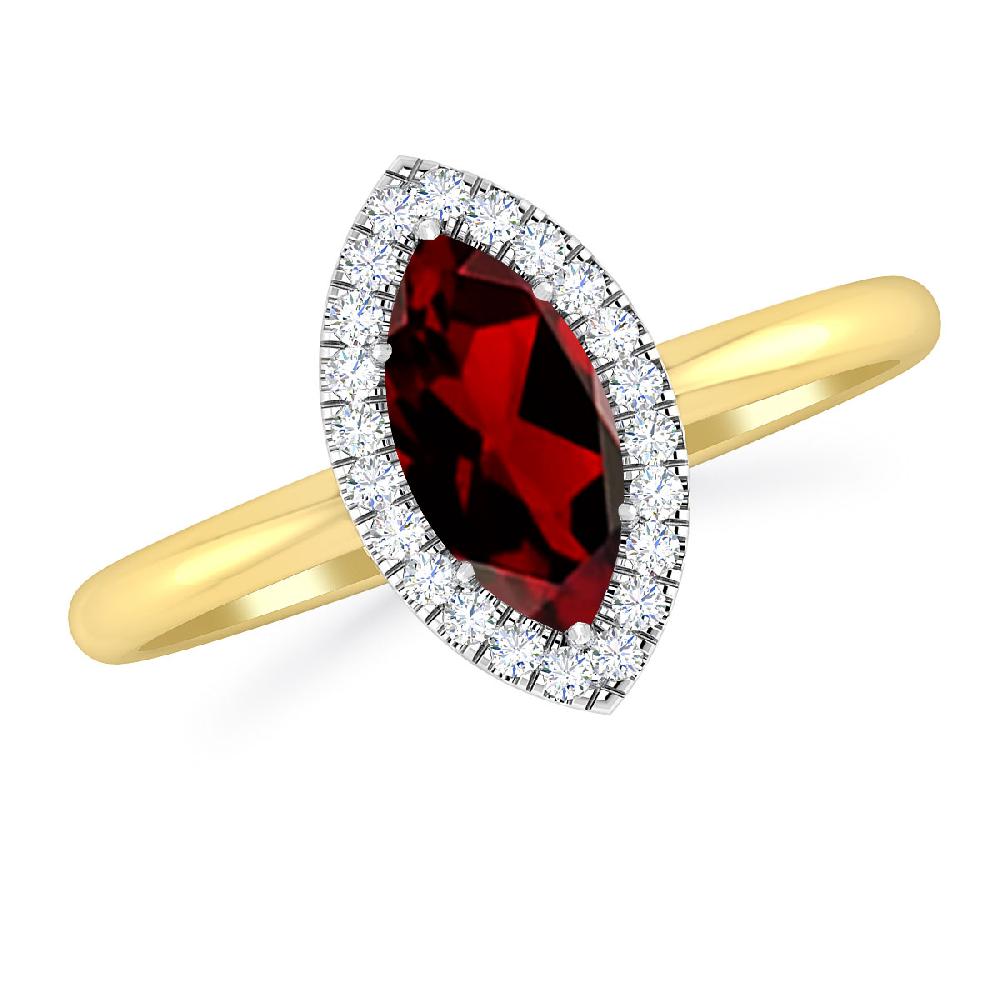 Yellow Gold - Garnet