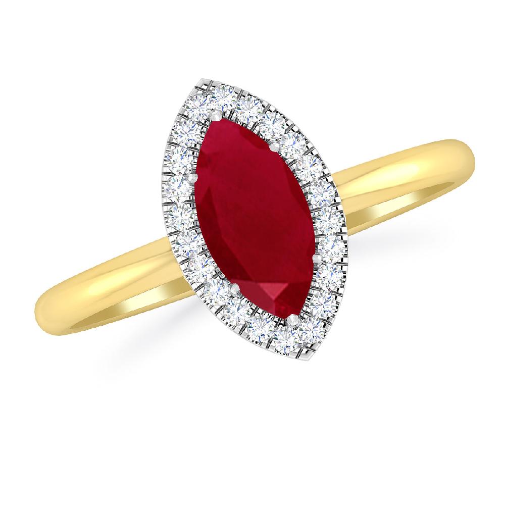 Yellow Gold - Ruby