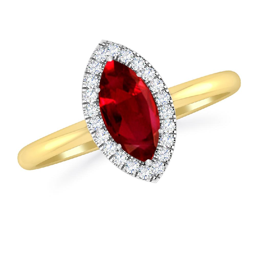 Yellow Gold - Ruby