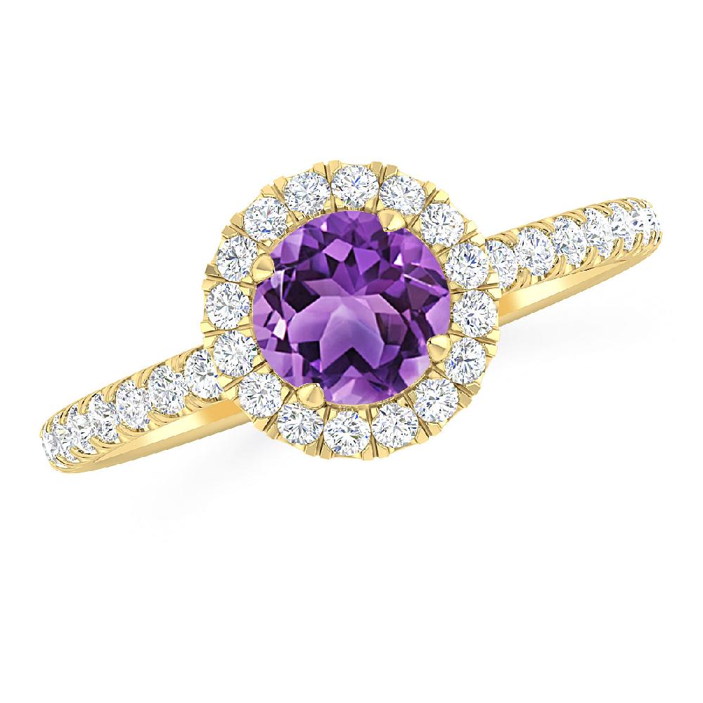 Yellow Gold - Amethyst