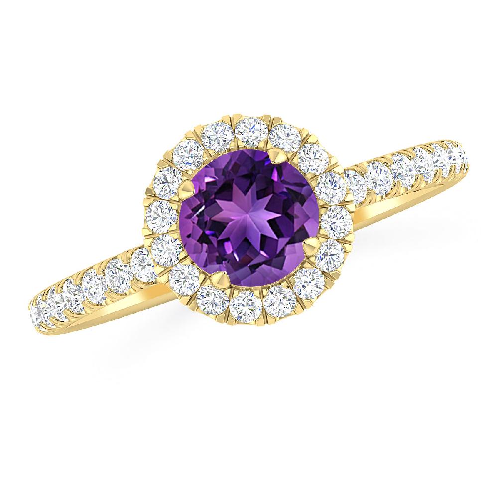 Yellow Gold - Amethyst