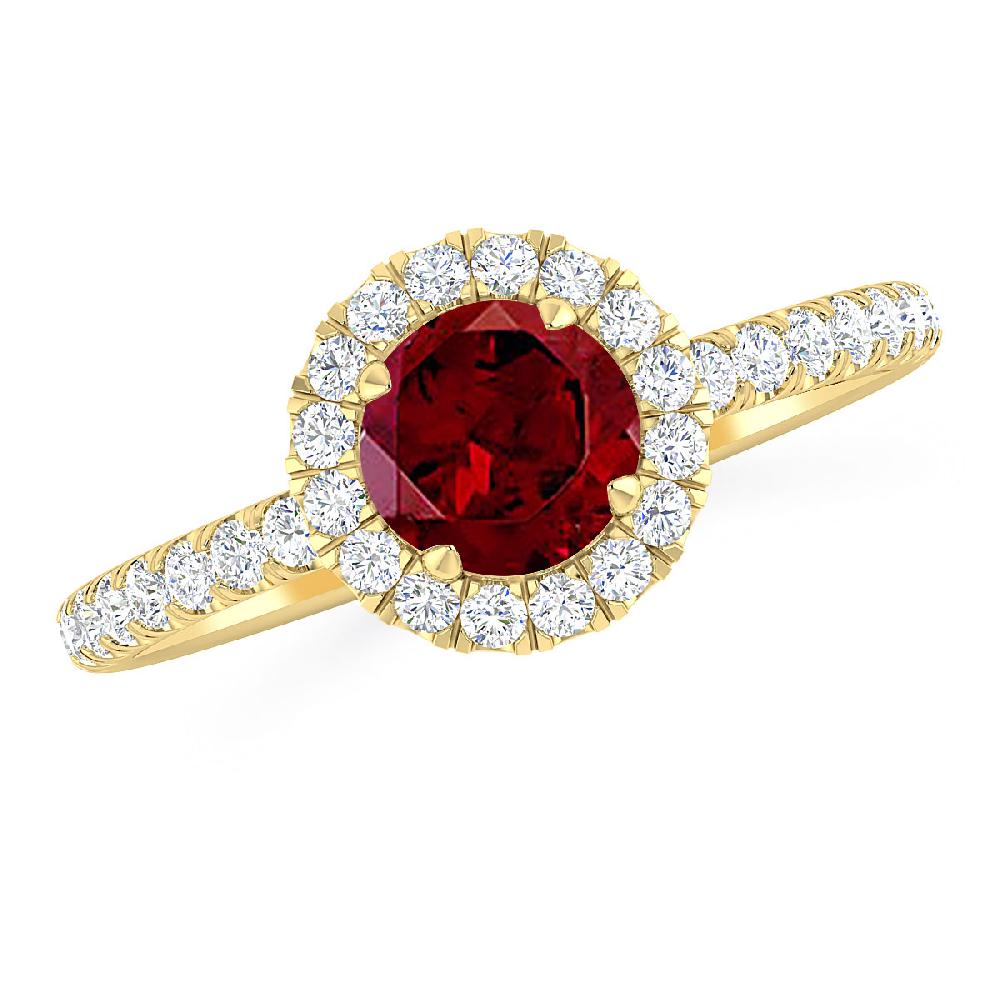 Yellow Gold - Garnet