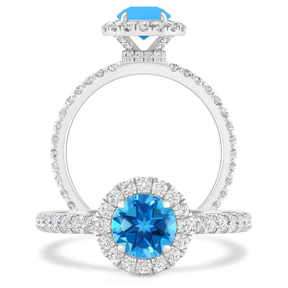 White Gold - Blue Topaz