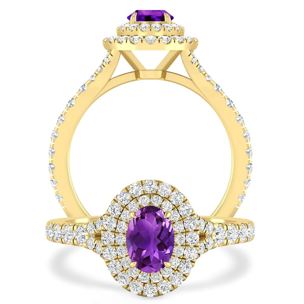 Yellow Gold - Amethyst