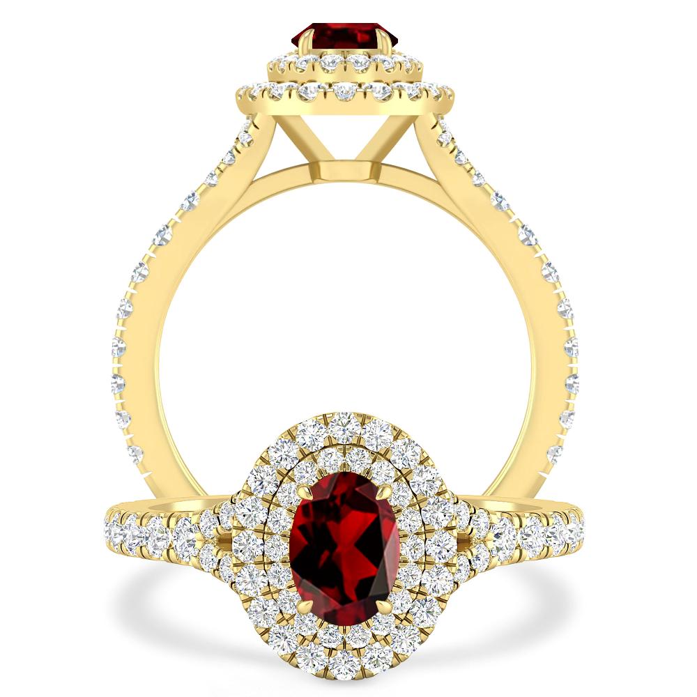 Yellow Gold - Garnet