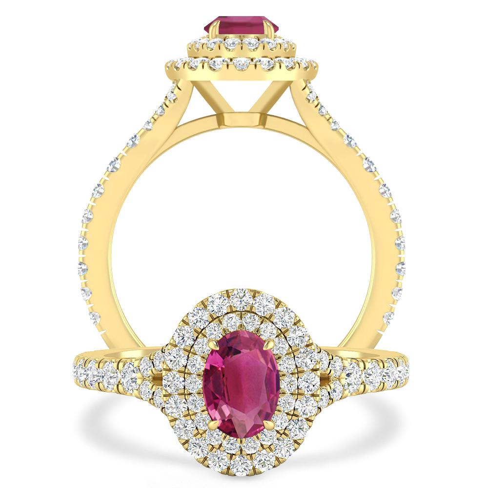 Yellow Gold - Pink Tourmaline