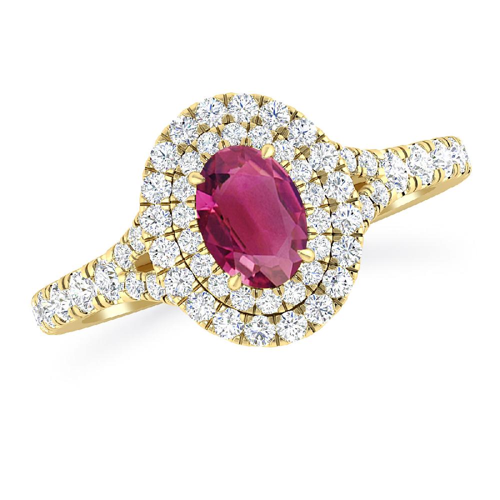 Yellow Gold - Pink Tourmaline