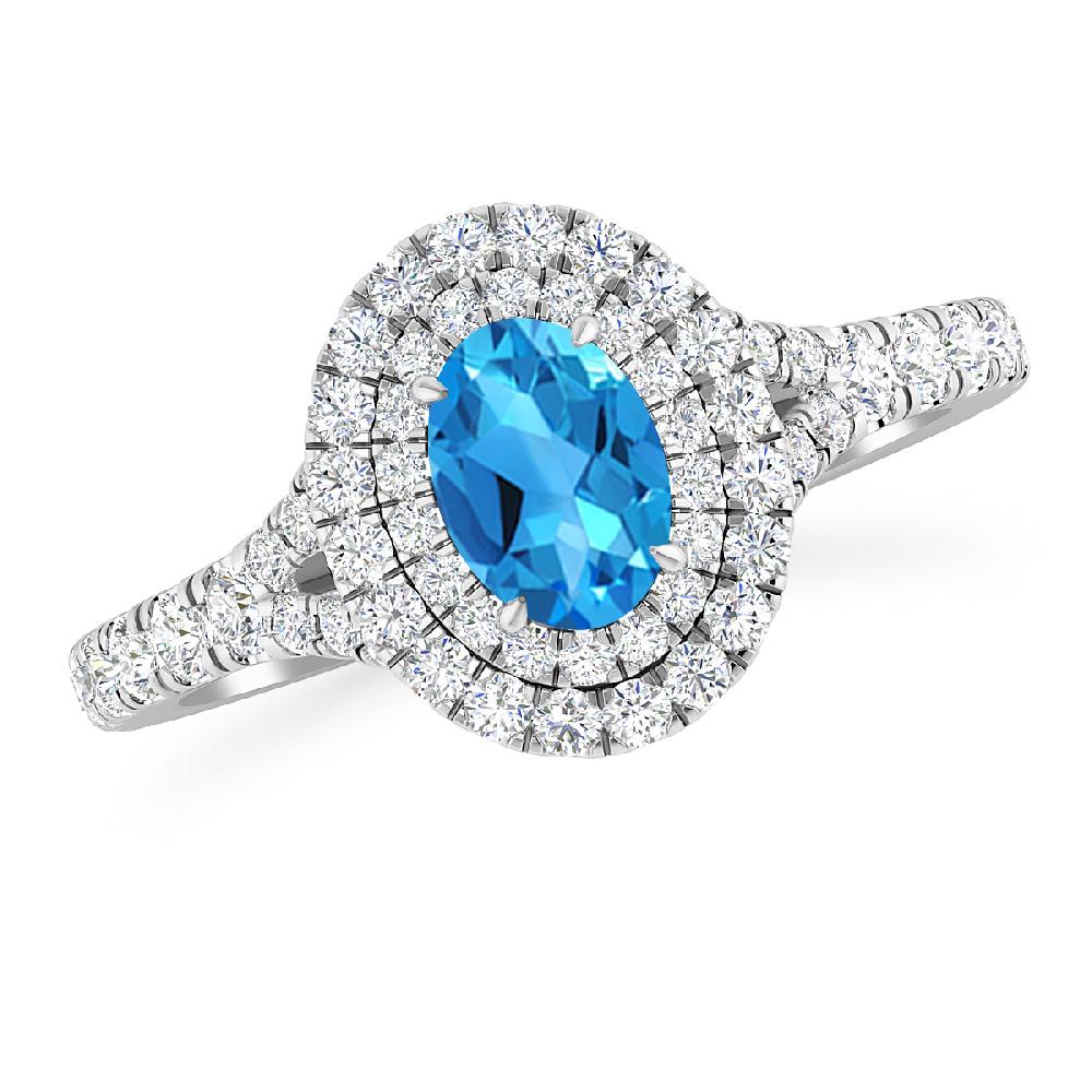 White Gold - Blue Topaz