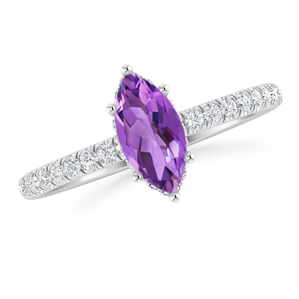 White Gold - Amethyst