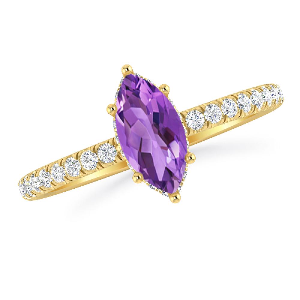 Yellow Gold - Amethyst