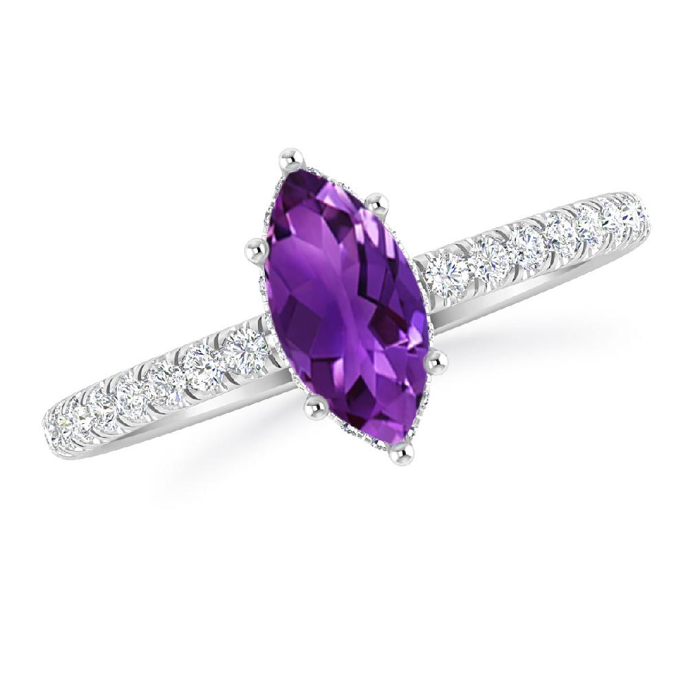 White Gold - Amethyst