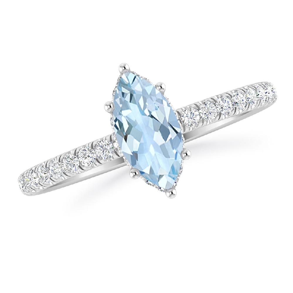 White Gold - Aquamarine