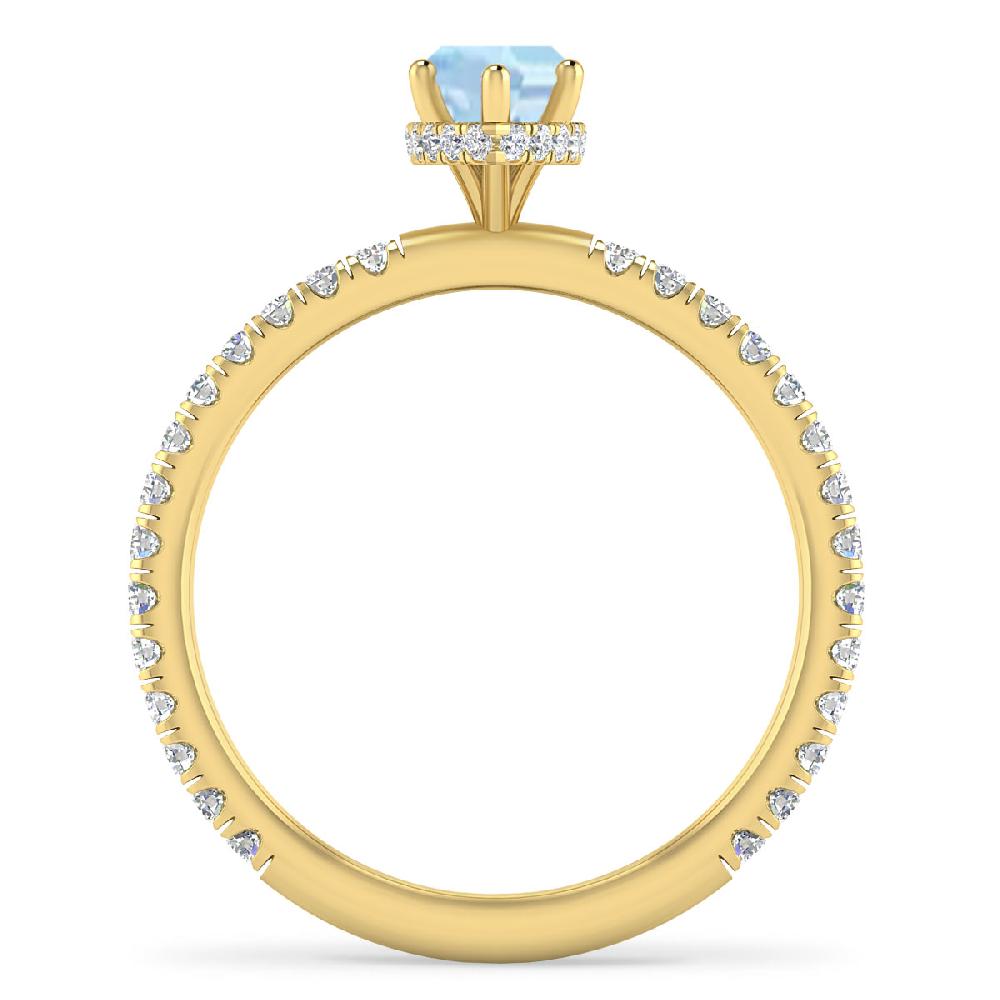 Yellow Gold - Aquamarine