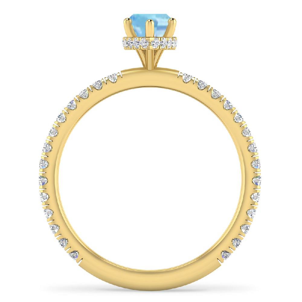 Yellow Gold - Aquamarine