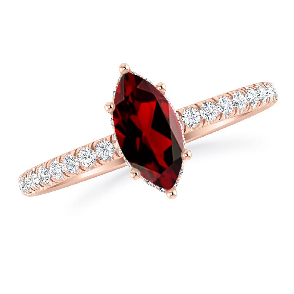 Rose Gold - Garnet