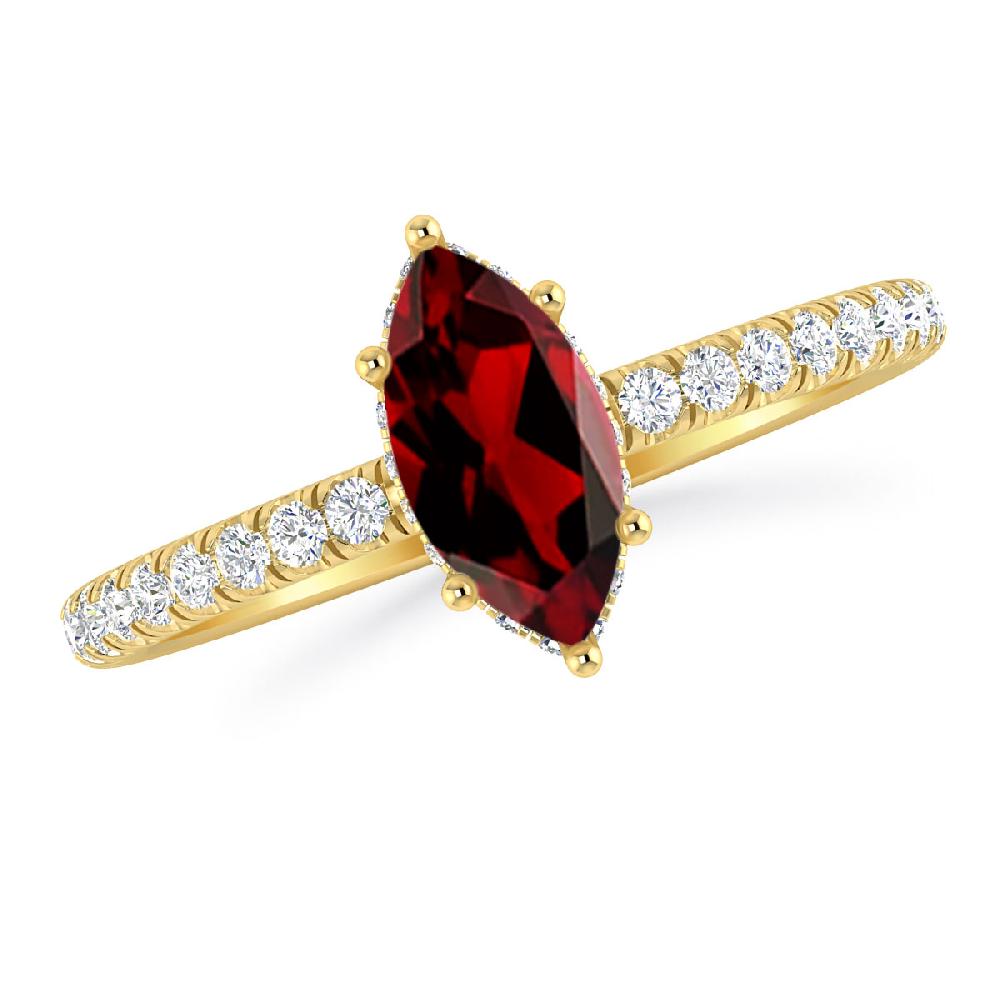 Yellow Gold - Garnet