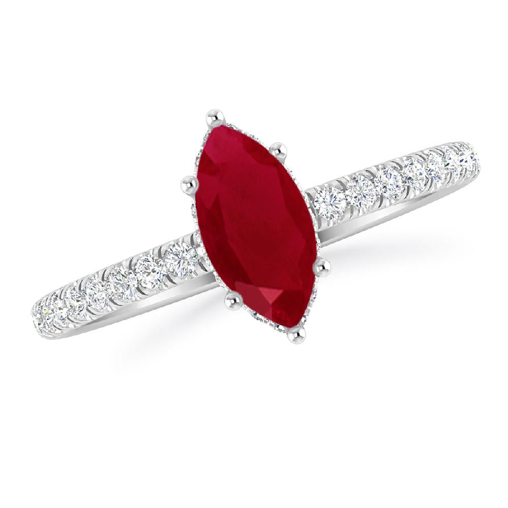 White Gold - Ruby