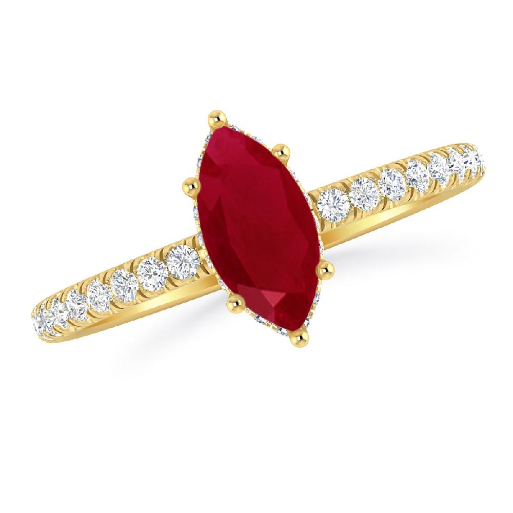 Yellow Gold - Ruby