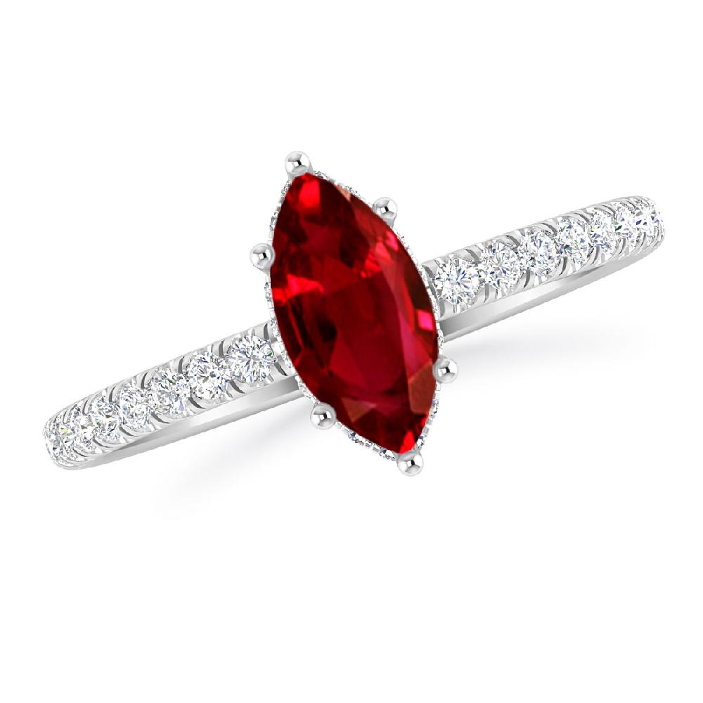 White Gold - Ruby