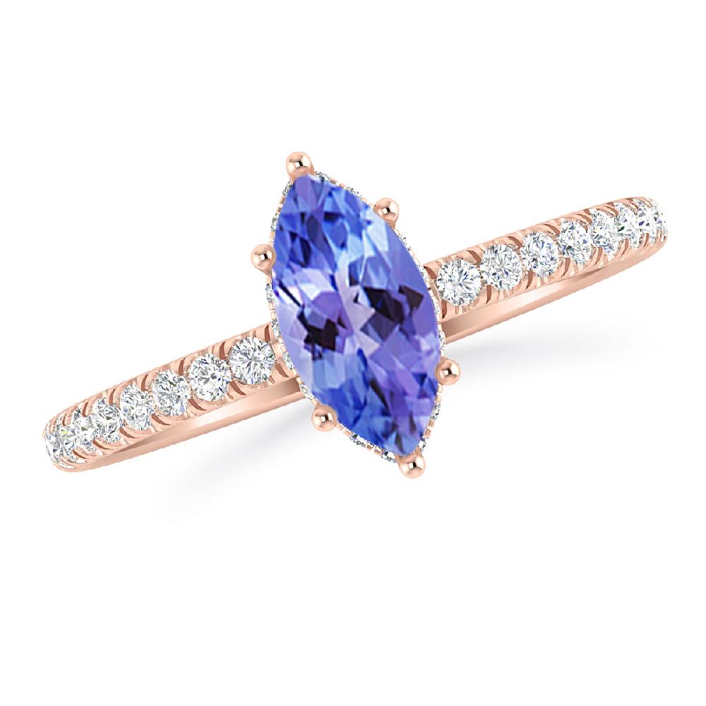 Rose Gold - Tanzanite