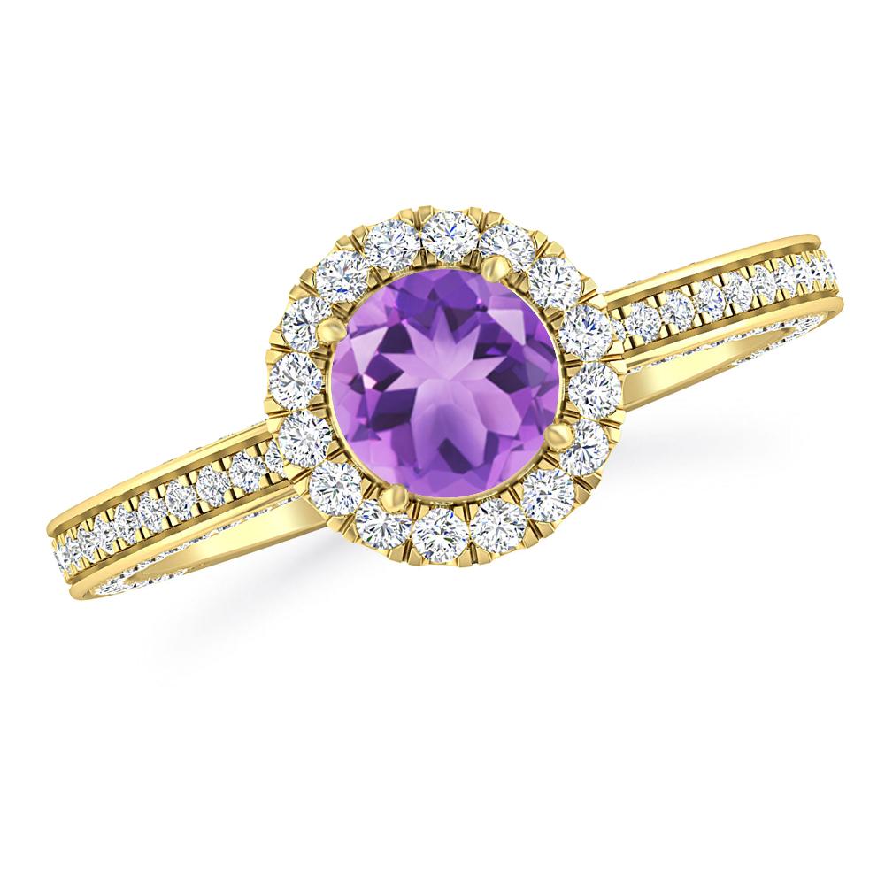 Yellow Gold - Amethyst