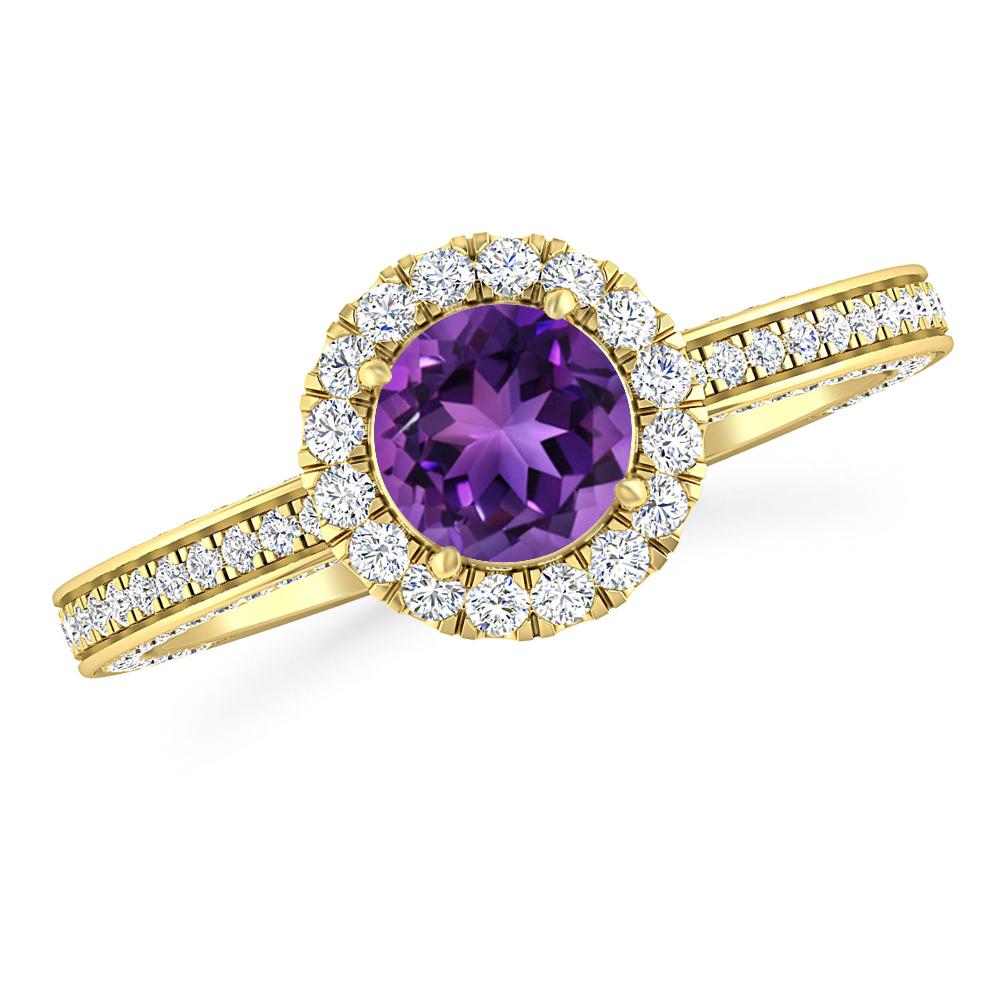 Yellow Gold - Amethyst