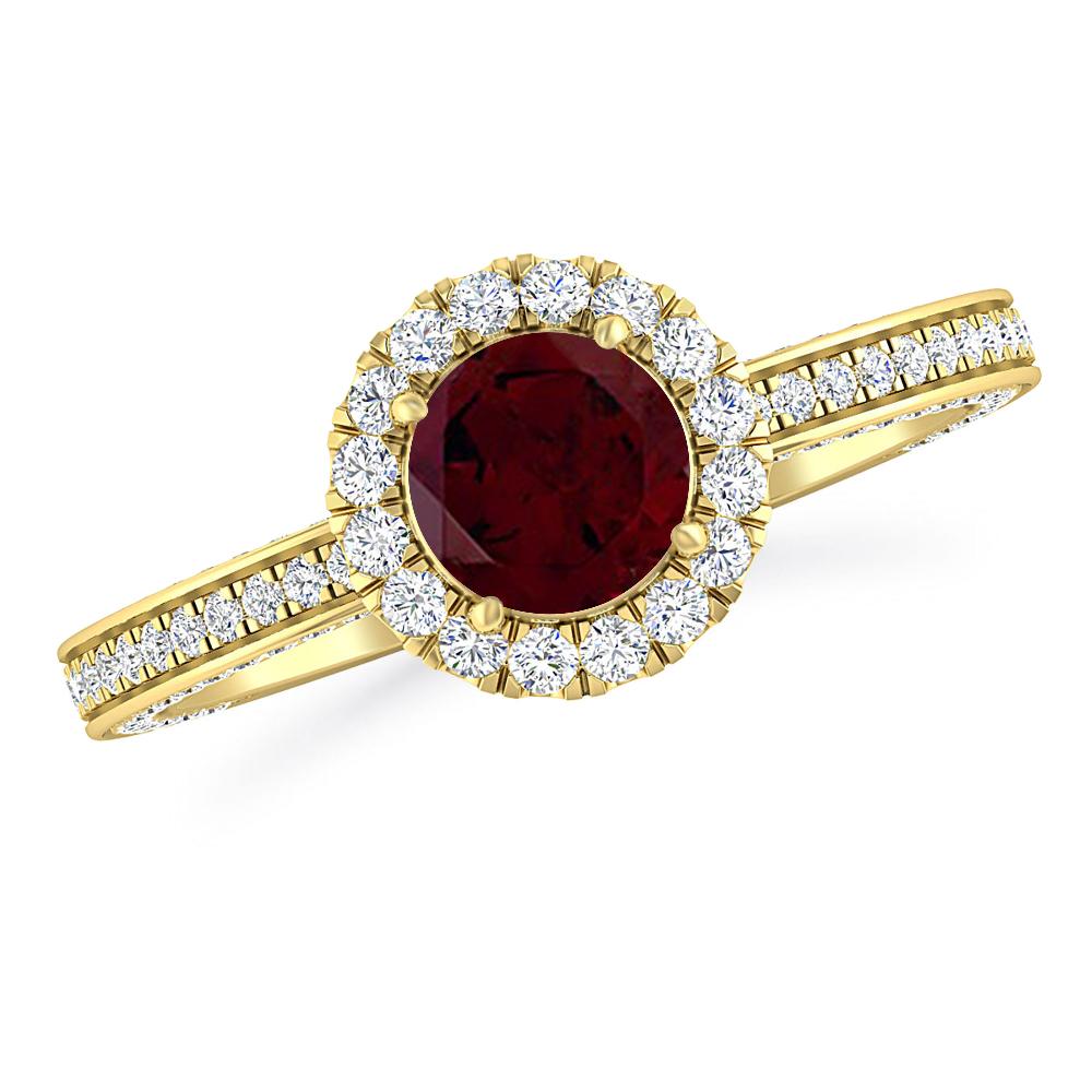 Yellow Gold - Garnet