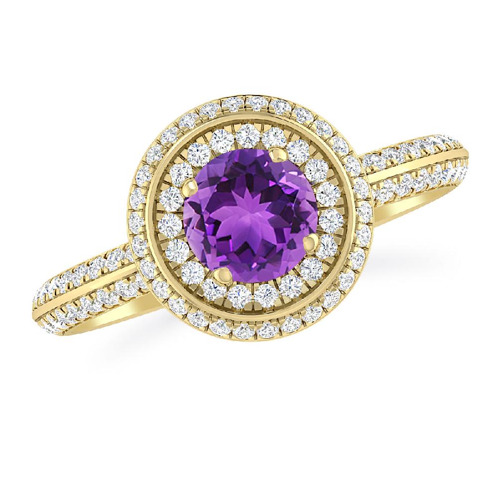 Yellow Gold - Amethyst