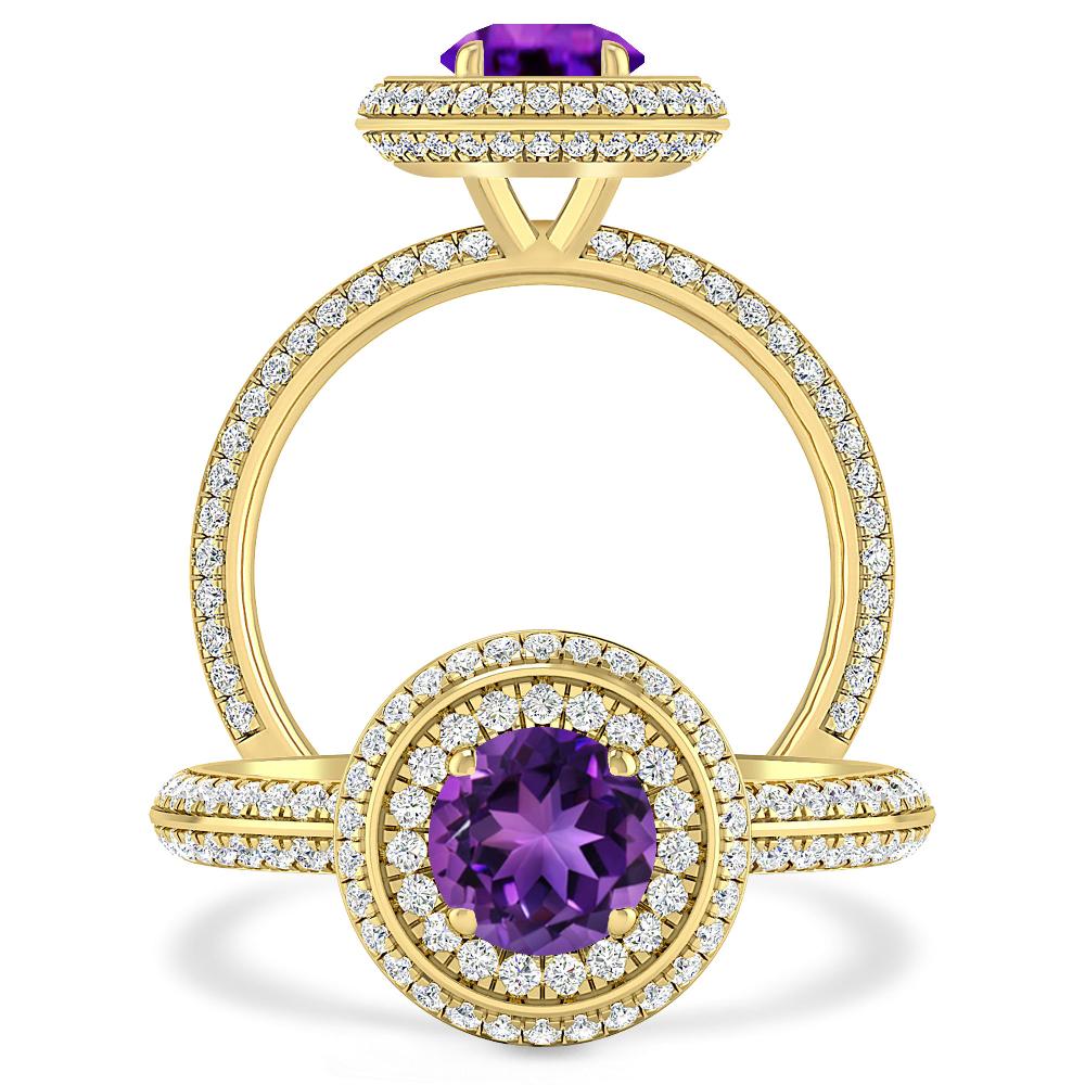 Yellow Gold - Amethyst