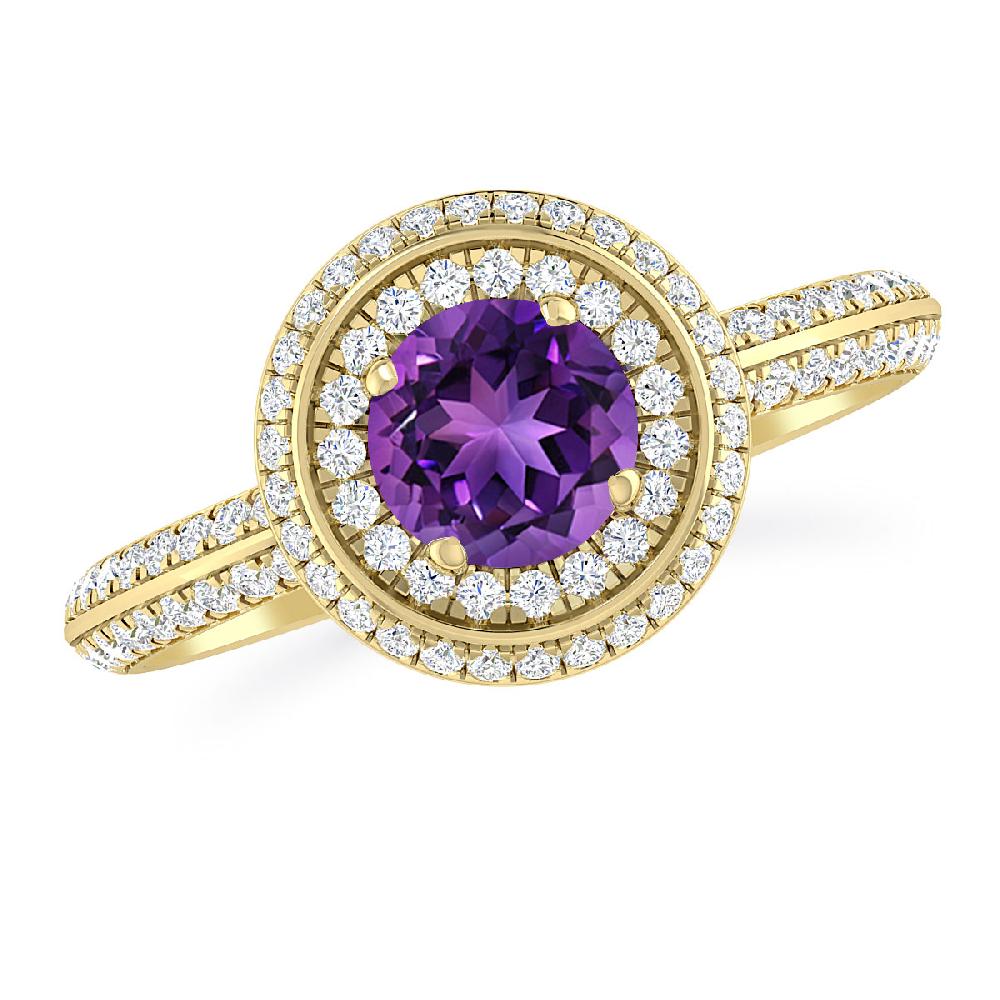 Yellow Gold - Amethyst