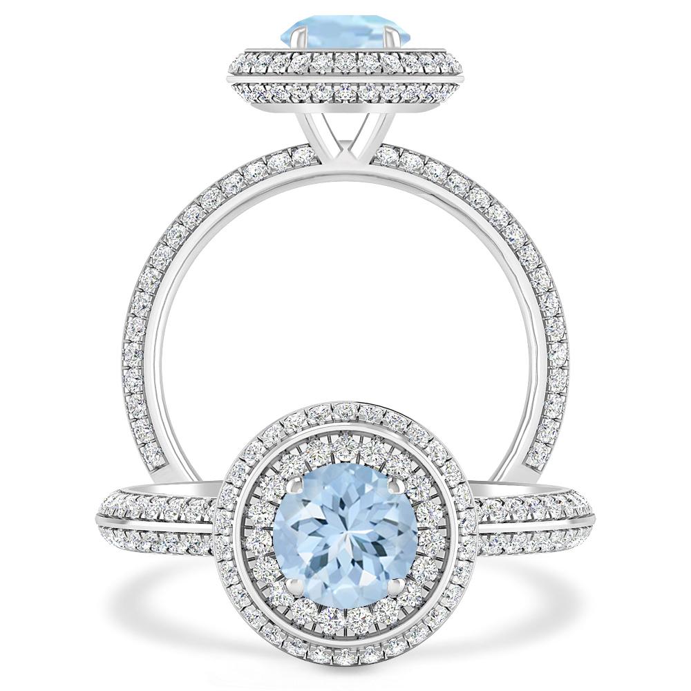 White Gold - Aquamarine